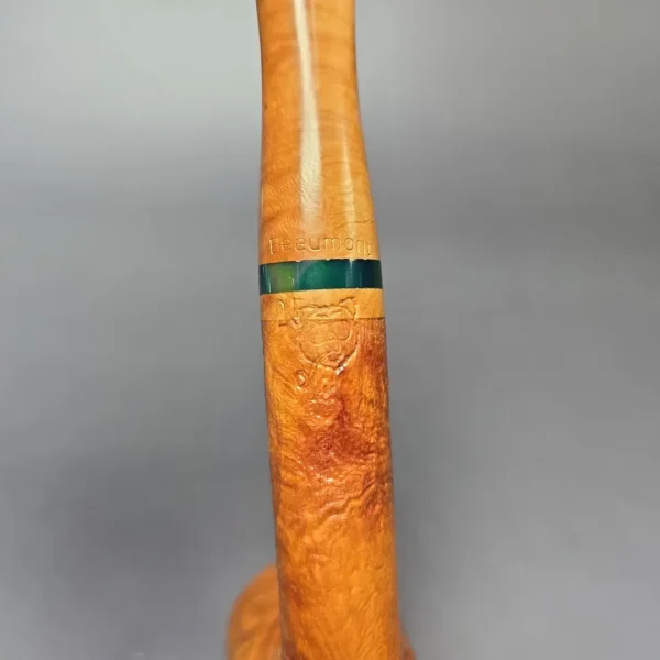 PapaBearPipes Sandblasted All-Briar Dublin Handmade Briar Pipe, New - Image 8