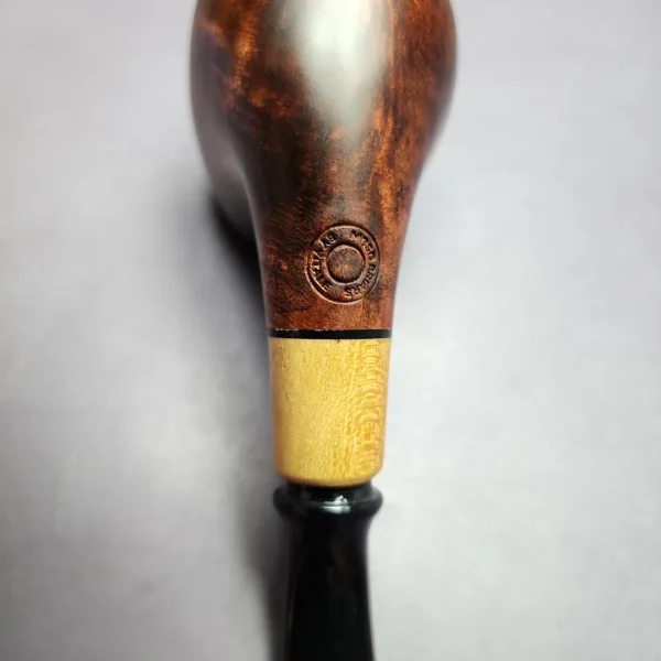 MBSD Briars by Piero Vitale Smooth Brandy w/ Boxwood Briar Pipe, New - Image 8