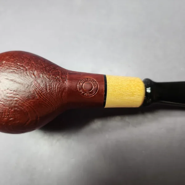MBSD Briars by Piero Vitale Sandblasted Author w/ Olivewood Briar Pipe, New - Image 8