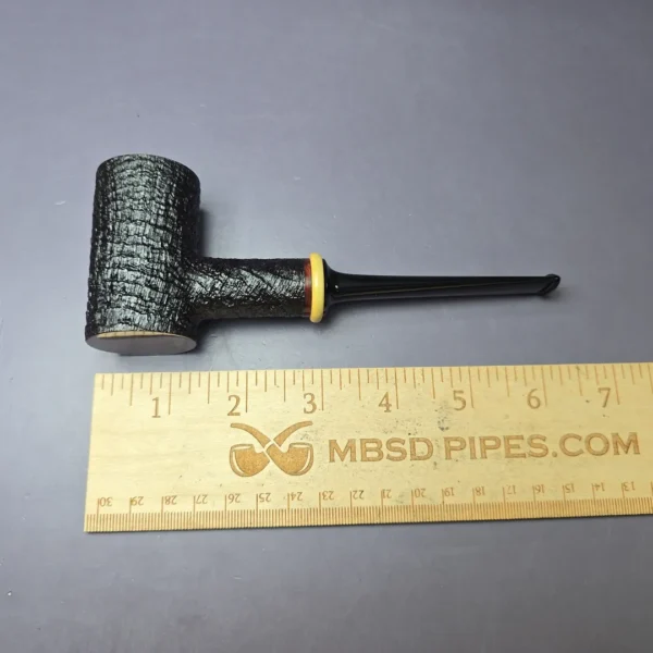 Adam Remington Partially Sandblasted Poker w/Boxwood Estate Briar Pipe, Unsmoked - Image 8