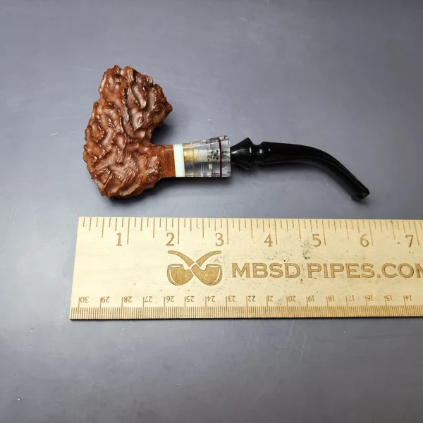 Micoli (Robert Burns) Rusticated Freehand Estate Briar Pipe, Unsmoked - Image 8