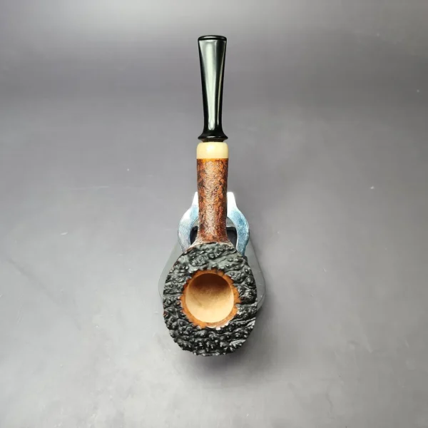 Gregor Lobnik Contrast Sandbasted Dublin w/ Horn Estate Briar Pipe, Unsmoked - Image 8