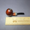Herriot Pipes Smooth Panel Shank Apple w/ Fordite Handmade Briar Pipe, New - Image 8