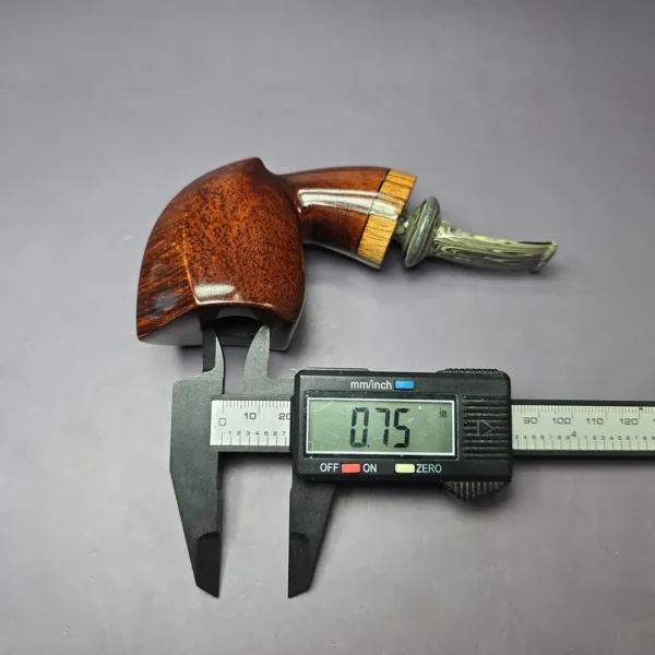 Martin Romijn Smooth "Dubliner Blowfish" w/ Zebrawood Handmade Briar Pipe, New - Image 8
