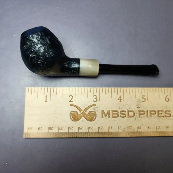 Mina Pipes Sandblasted Belge/ Horn Estate Briar Pipe, Unsmoked - Image 8