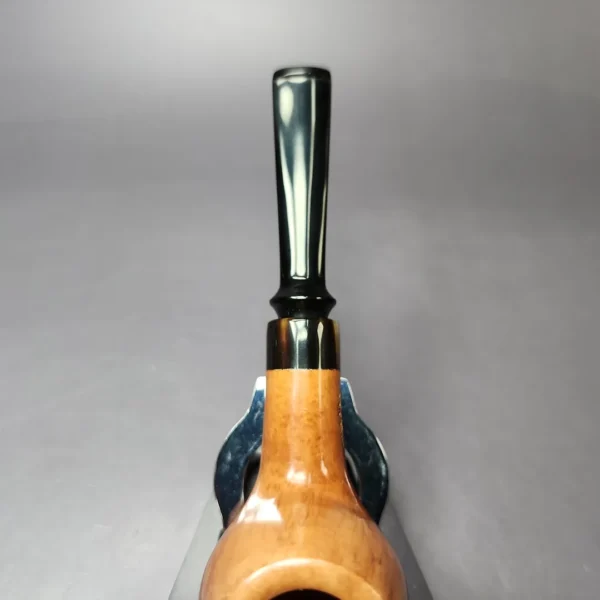 Mina Pipes Smooth Danish Apple w/ Horn Estate Briar Pipe, Unsmoked - Image 8