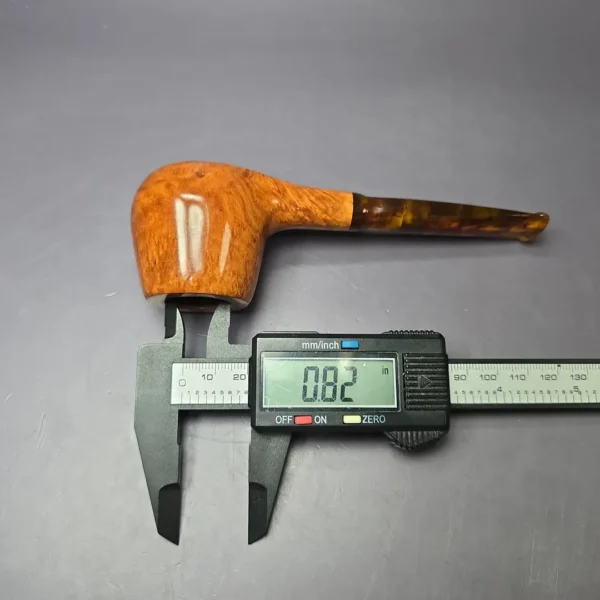 Dave Neeb Smooth Apple w/ Lucite Handmade Briar Pipe, New - Image 9