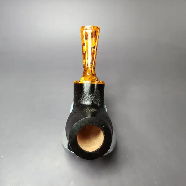 Mina Pipes Sandblasted Reverse Calabash Nosewarmer Estate Briar Pipe, Unsmoked - Image 9