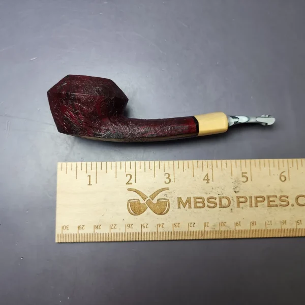 Mina Pipes Sandblasted Wide Shank Bulldog Estate Briar Pipe Unsmoked - Image 9