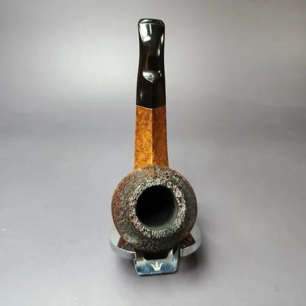 WO Larsen Rustica Part Rusticated Bulldog Estate Briar Pipe, Danish Estates - Image 9