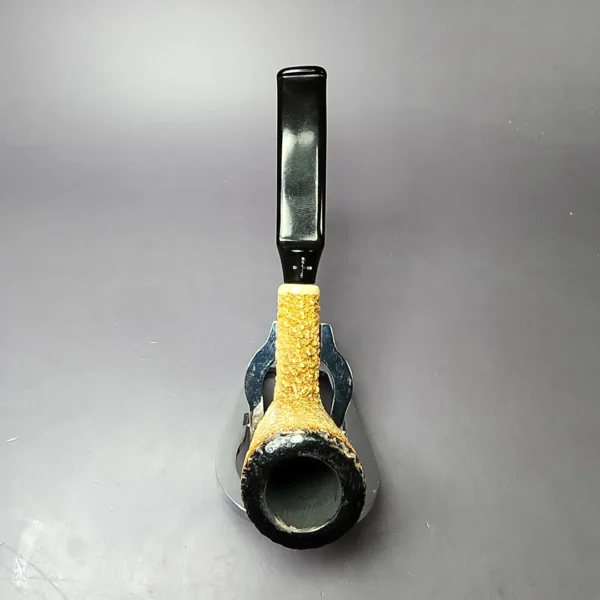 Barling Rusticated Zulu African Block Meerschaum Estate Pipe, English Estates - Image 9