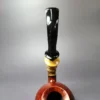 C-Pipe Smooth Tomato w/ Crazy Bamboo and Boxwood Handmade Briar Pipe, New - Image 9