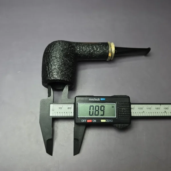 Chheda Sandblasted Billiard w/ Buckeye Burl Estate Briar Pipe, Unsmoked - Image 9