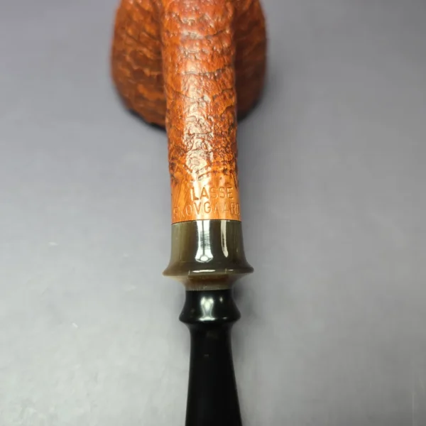 Lasse Skovgaard Sandblasted Dublin w/ Horn Estate Briar Pipe, Unsmoked - Image 9