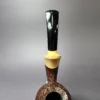 HS Studio Sandblasted Blowfish w/ Boxwood Estate Briar Pipe, Unsmoked - Image 9