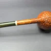 Scottie Piersel Natural Sandblasted Pencil Shank Billiard Estate Briar Pipe, Unsmoked - Image 9