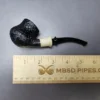 HS Studio Sandblasted "Bo Nordh Pot" w/ Horn Estate Briar Pipe, Unsmoked - Image 9