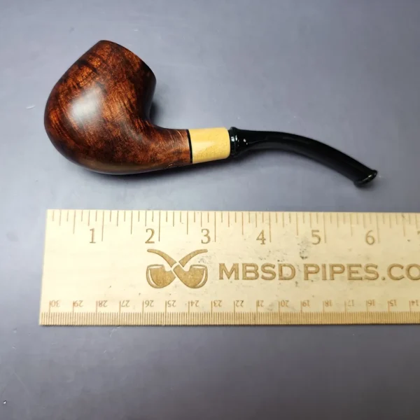 MBSD Briars by Piero Vitale Smooth Brandy w/ Boxwood Briar Pipe, New - Image 9