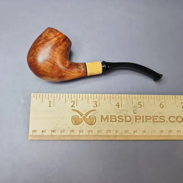 MBSD Briars by Piero Vitale Smooth Brandy w/ Olivewood Briar Pipe, New - Image 9