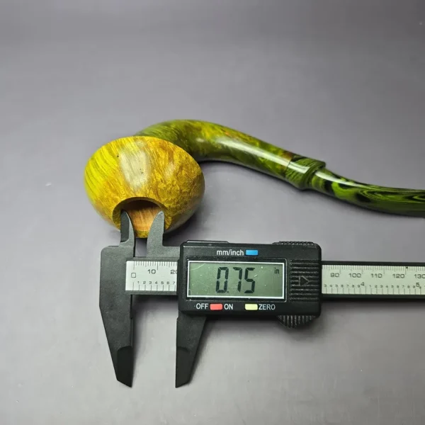 Mutcat XL Smooth Green w/ Ebonite Calabash Handmade Pipe, New - Image 9