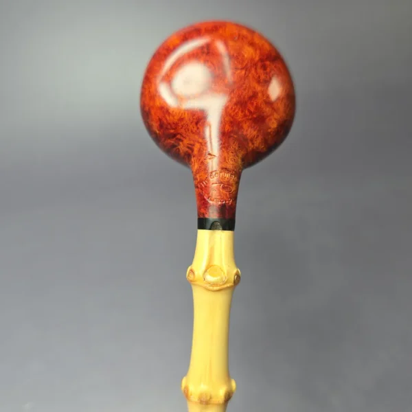 Peter Heeschen Grade A Smooth Apple w/ Bamboo Estate Briar Pipe, Unsmoked - Image 9