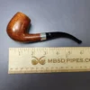 Castleford Smooth Bent Billiard w/ Silver Estate Briar Pipe, English Estates - Image 9