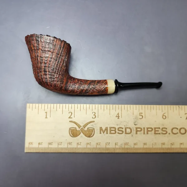 Gregor Lobnik Contrast Sandbasted Dublin w/ Horn Estate Briar Pipe, Unsmoked - Image 9