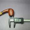 Bonsai Pipes XL Sandblasted Bent Billiard w/Amberoid Handmade Briar Pipe, New - Image 9