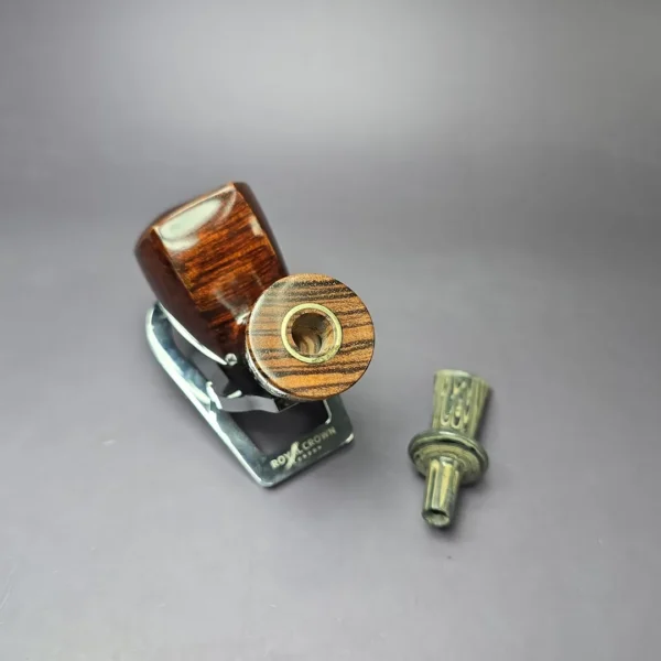 Martin Romijn Smooth "Dubliner Blowfish" w/ Zebrawood Handmade Briar Pipe, New - Image 9