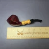 Smio Satou Smooth Volcano w/ Bamboo Estate Briar Pipe, Unsmoked - Image 9