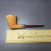 Pipe Tristan Ammonite Rusticated Dublin w/ Silver Handmade Briar Pipe, New - Image 8