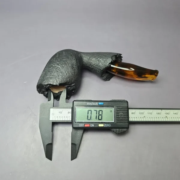 Peter Toth Black Sandblasted Freehand w/ Tortoiseshell Stem Handmade Briar Pipe, New - Image 9