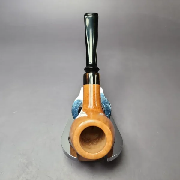 Mina Pipes Smooth Danish Apple w/ Horn Estate Briar Pipe, Unsmoked - Image 9