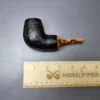 Mina Pipes Sandblasted Reverse Calabash Nosewarmer Estate Briar Pipe, Unsmoked - Image 10