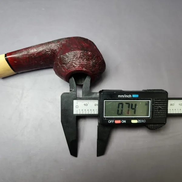 Mina Pipes Sandblasted Wide Shank Bulldog Estate Briar Pipe Unsmoked - Image 10