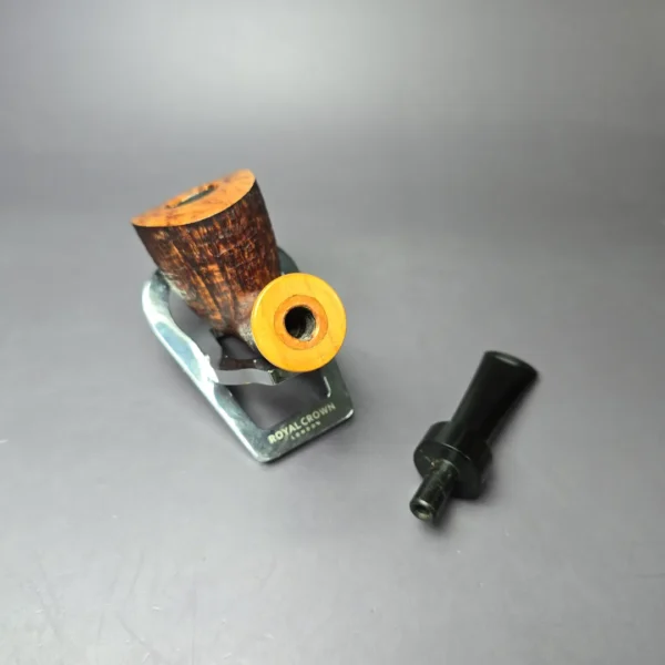 Brandon Brooks Contrast Sandblasted Dublin w/ Maple Handmade Briar Pipe, New - Image 10