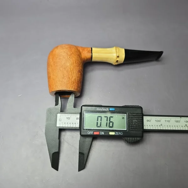 Brandon Brooks Sandblasted Bamboo Stack Handmade Briar Pipe, New - Image 10