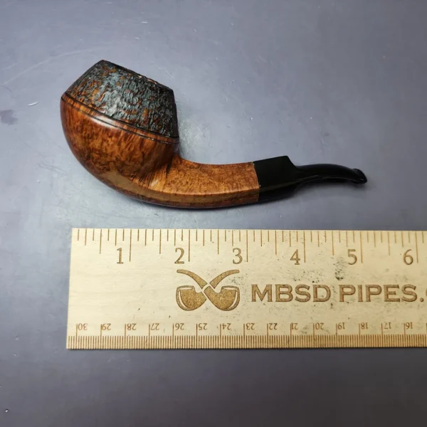 WO Larsen Rustica Part Rusticated Bulldog Estate Briar Pipe, Danish Estates - Image 10