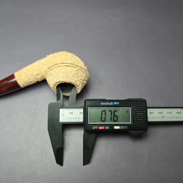 Pipe Tristan Natural Granite Bullmoose Handmade Briar Pipe, New - Image 10