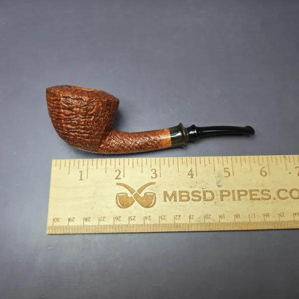 Lasse Skovgaard Sandblasted Dublin w/ Horn Estate Briar Pipe, Unsmoked - Image 10