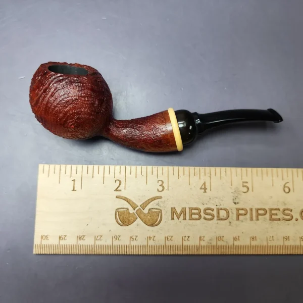 HS Studio Sandblasted Wasp w/ Boxwood Estate Briar Pipe, Unsmoked - Image 10