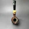 HS Studio Sandblasted Blowfish w/ Boxwood Estate Briar Pipe, Unsmoked - Image 10