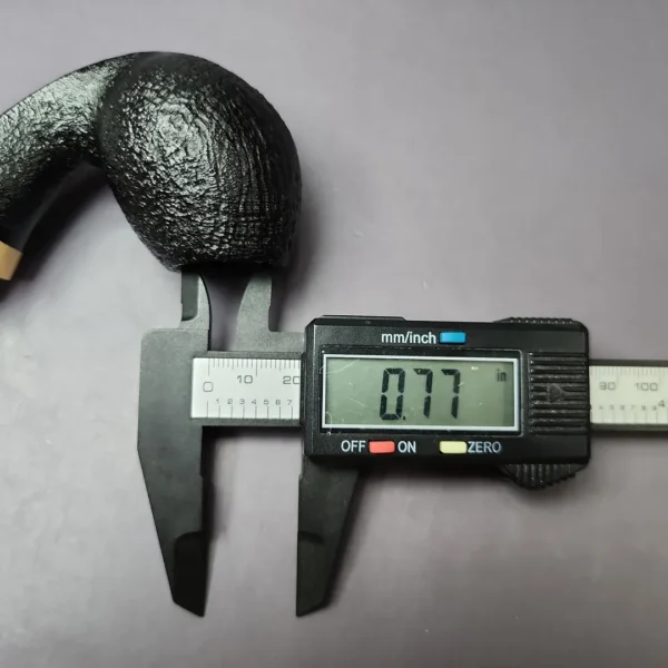 HS Studio Sandblasted Blowfish w/Boxwood Estate Briar Pipe, Unsmoked - Image 10