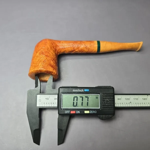 PapaBearPipes Sandblasted All-Briar Dublin Handmade Briar Pipe, New - Image 10