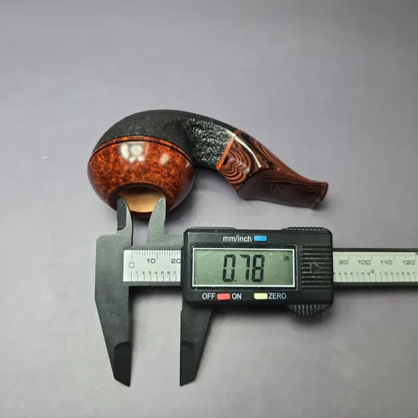 Voboril Pipes Partially Sandblasted Chubby Bulldog Estate Briar Pipe, Unsmoked - Image 10
