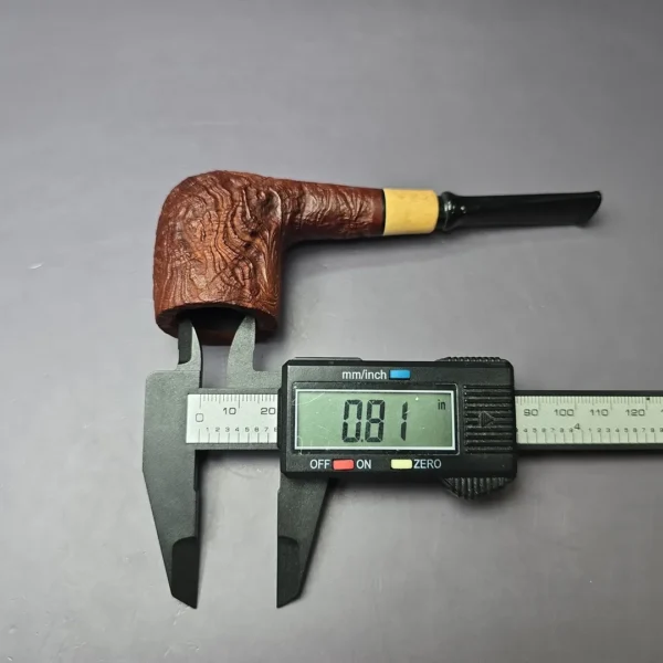 MBSD Briars by Piero Vitale Sandblasted Billiard w/ Olivewood Briar Pipe, New - Image 10
