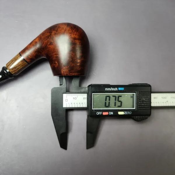 MBSD Briars by Piero Vitale Smooth Brandy w/ Zebrawood Briar Pipe, New - Image 10