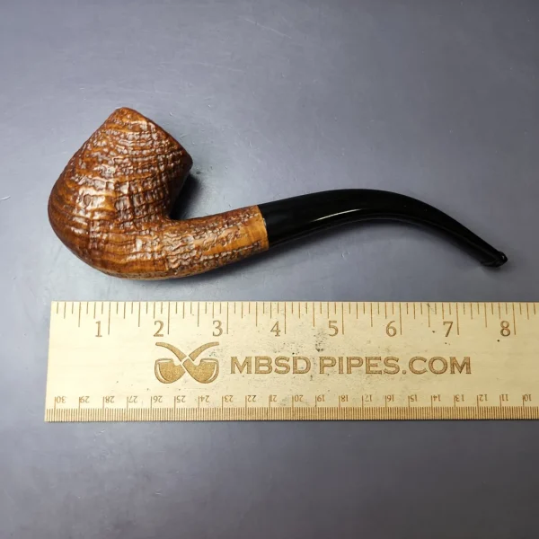 Sydney P. Ram Magnum Sandblasted Bent Billiard Estate Briar Pipe, - Image 10