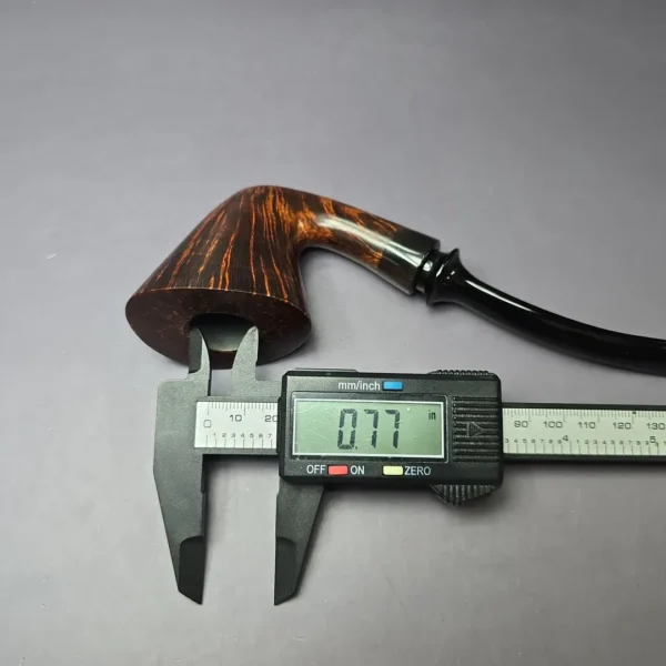 Bruno Nuttens Hand Made XL Smooth Calabash w/ Horn Estate Briar Pipe, Unsmoked - Image 10