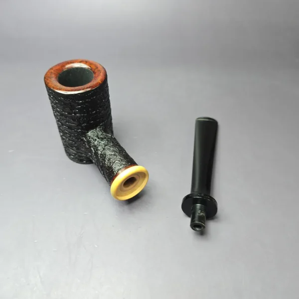 Adam Remington Partially Sandblasted Poker w/Boxwood Estate Briar Pipe, Unsmoked - Image 10